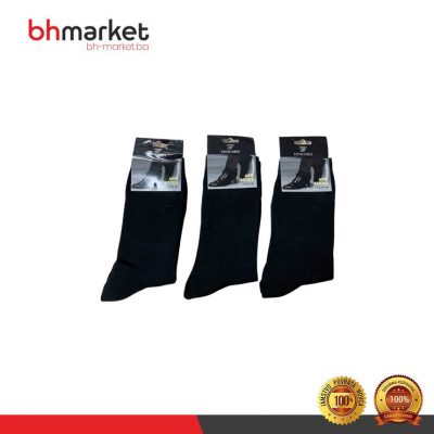 Muške elegantne čarape u crnoj boji 12 kom.