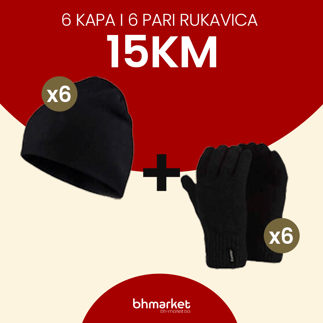 6 Kapa I 6 Pari Rukavica Za Zimu Bh Market Online Shop