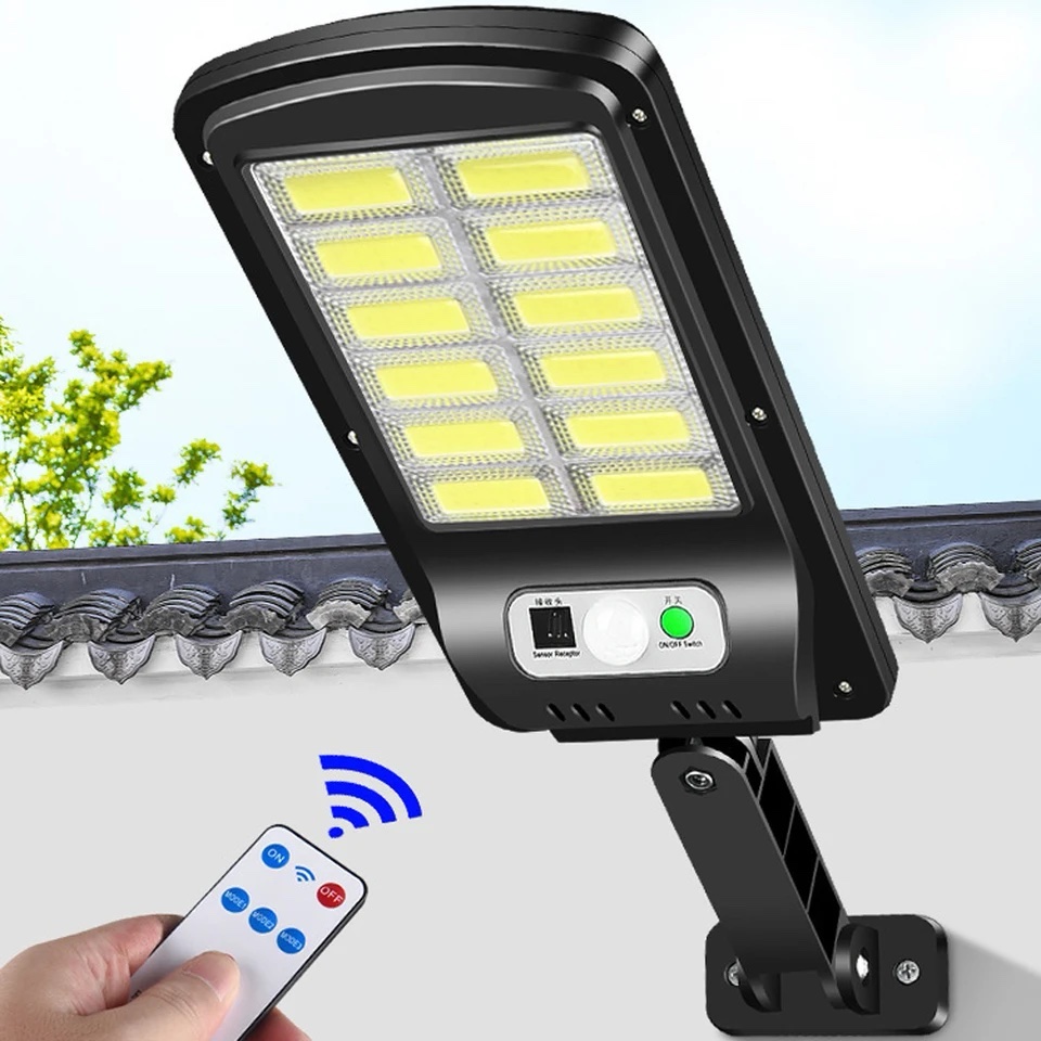 Solarna LED svjetiljka s senzorom pokreta i daljinskim upravljanjem.